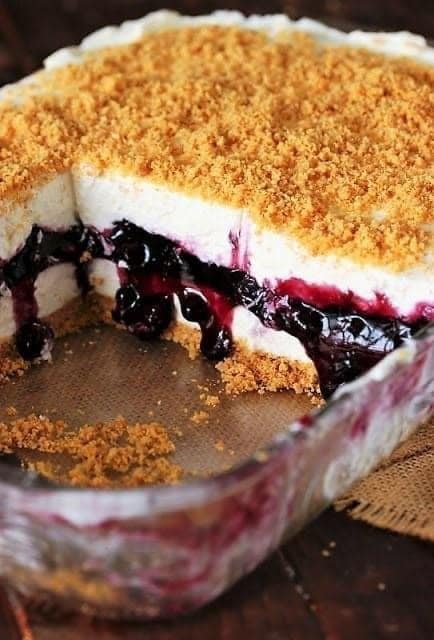 NO-BAKE BLUEBERRY CHEESECAKE