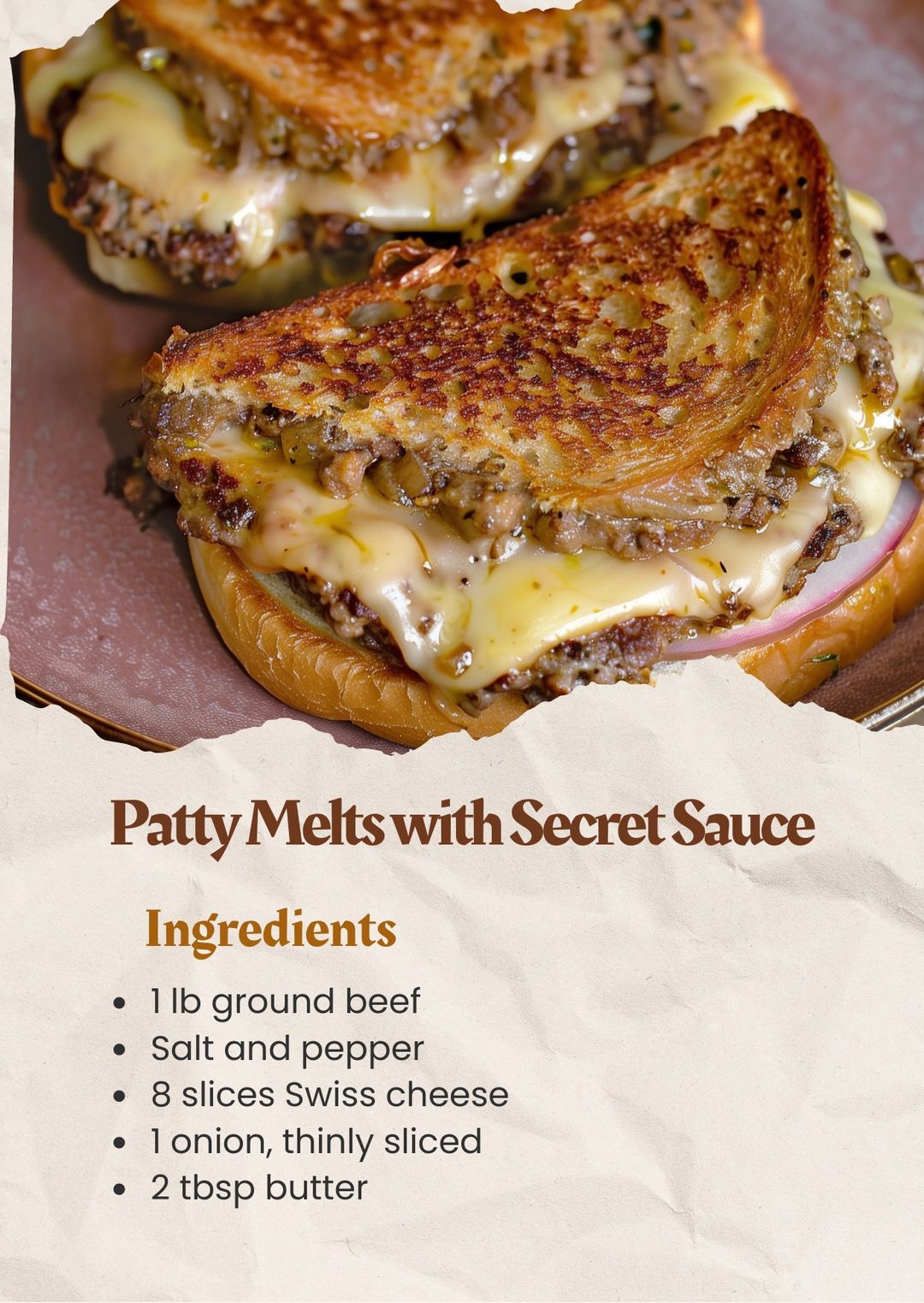 Patty Melts with Secret Sauce