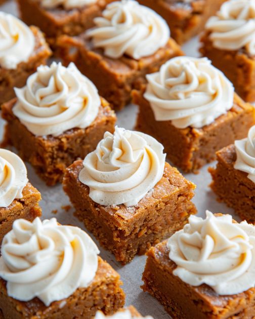 Pumpkin Bars with Cream Cheese Frosting