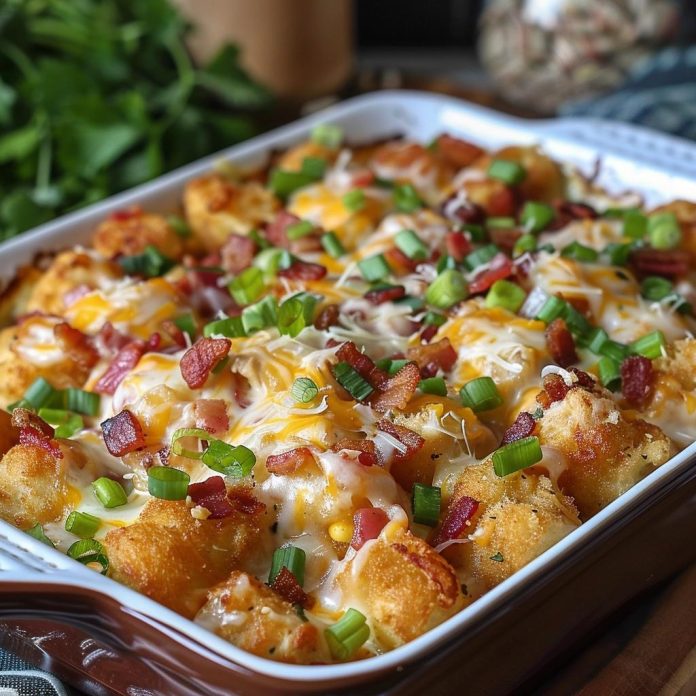 Chicken Bacon Ranch Tater Tot Casserole Tasty Recipes