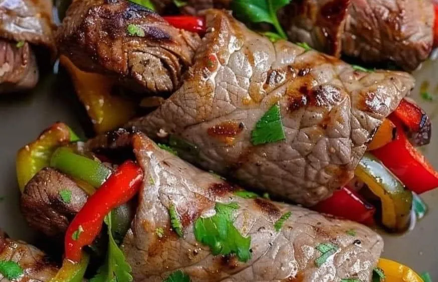 Healthy Steak Fajita Roll-Ups