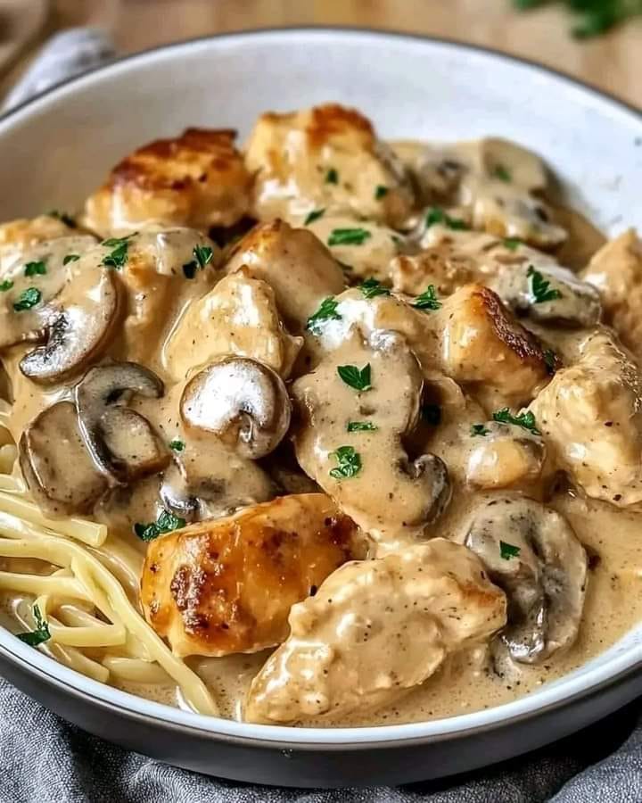 Creamy Chicken Stroganoff with Mushrooms