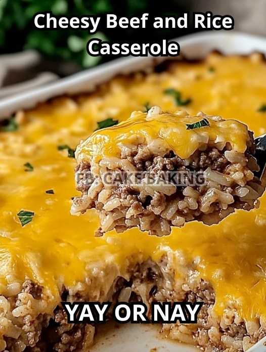 Cheesy Beef and Rice Casserole 