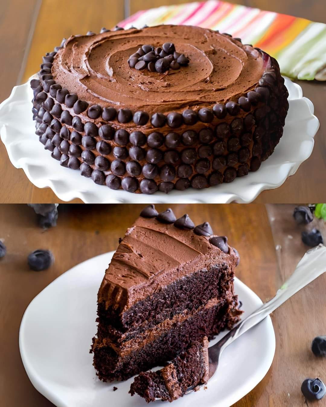 Chocolate Cake with Chocolate Buttercream Frosting