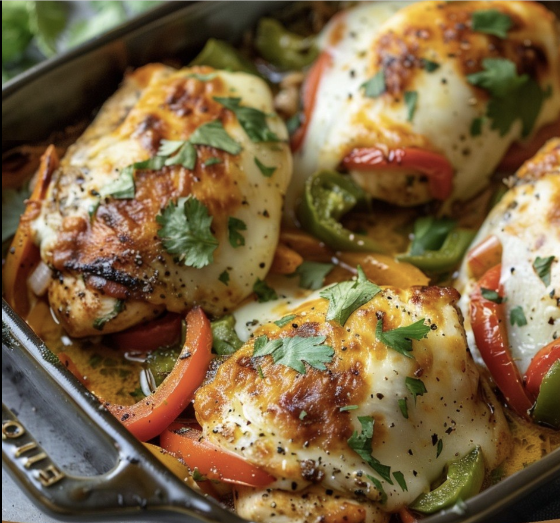  Cheesy Baked Fajita Chicken 