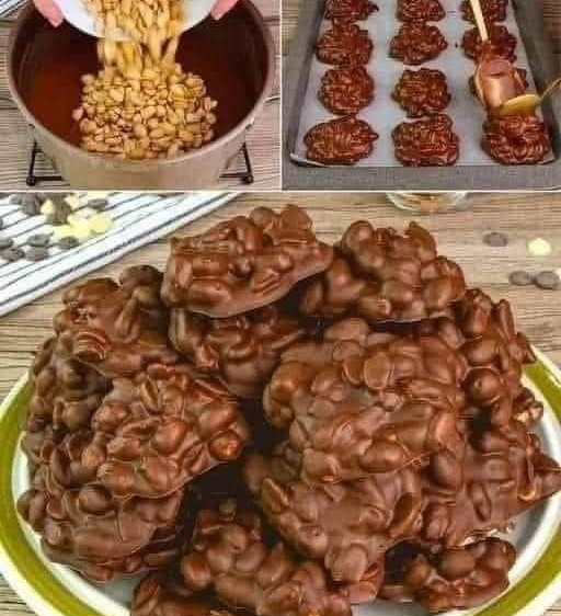 Chocolate Pecan Turtle Clusters