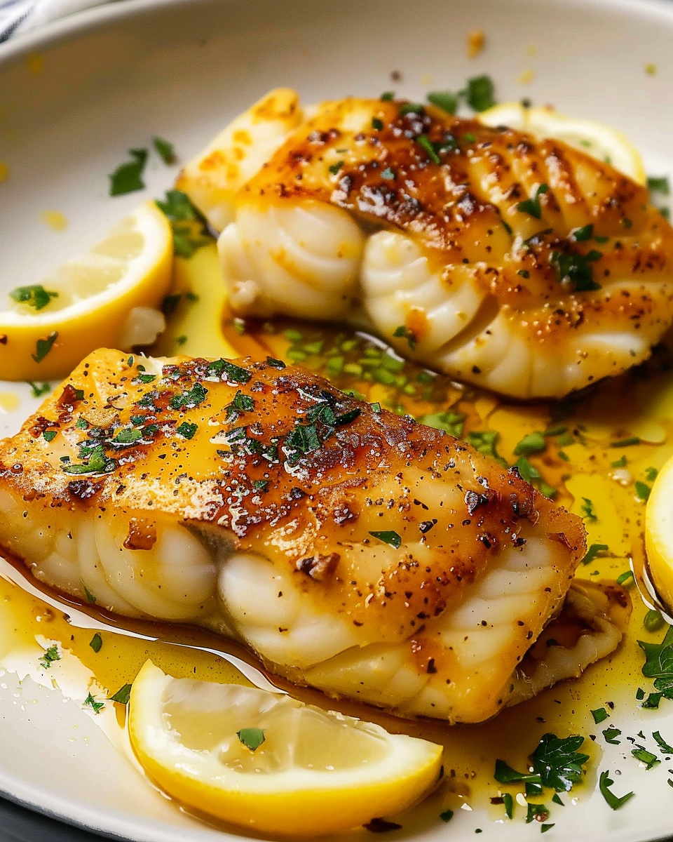 Pan-Fried Cod in a Citrus Basil Butter Sauce