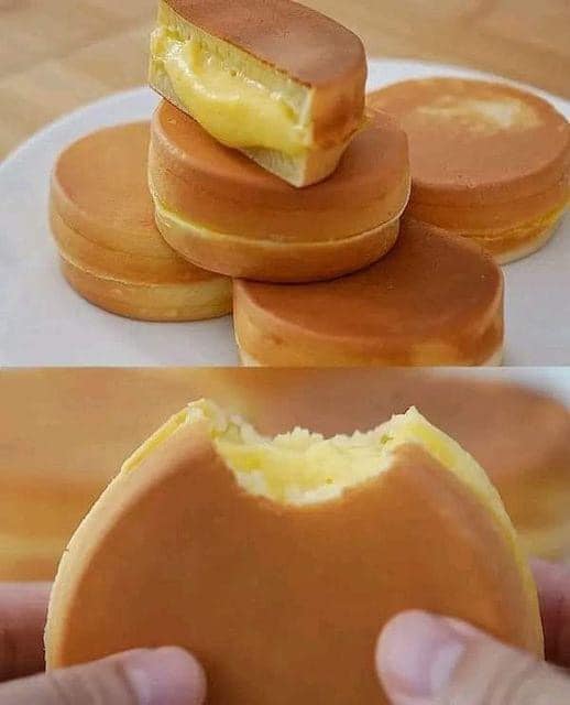 No oven! No machine! How to make Custard Cream Pancake