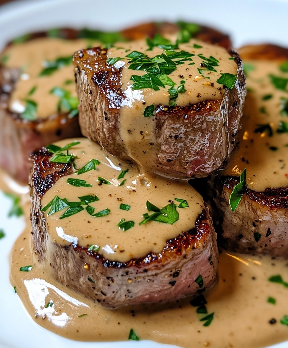 Peppercorn Steak with Creamy Sauce