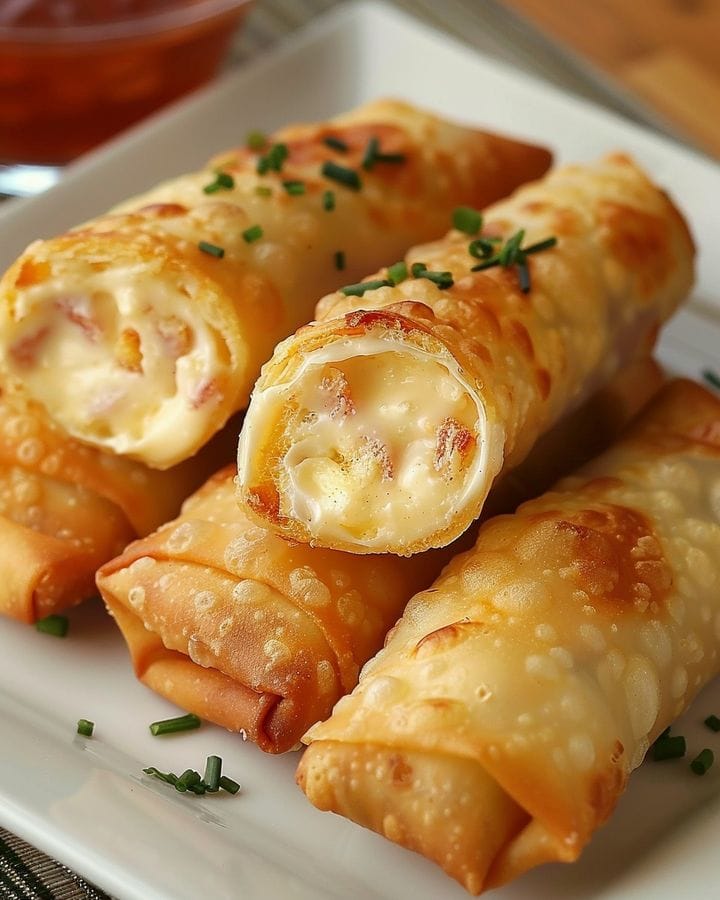 Crispy Cherry Cheesecake Egg Rolls