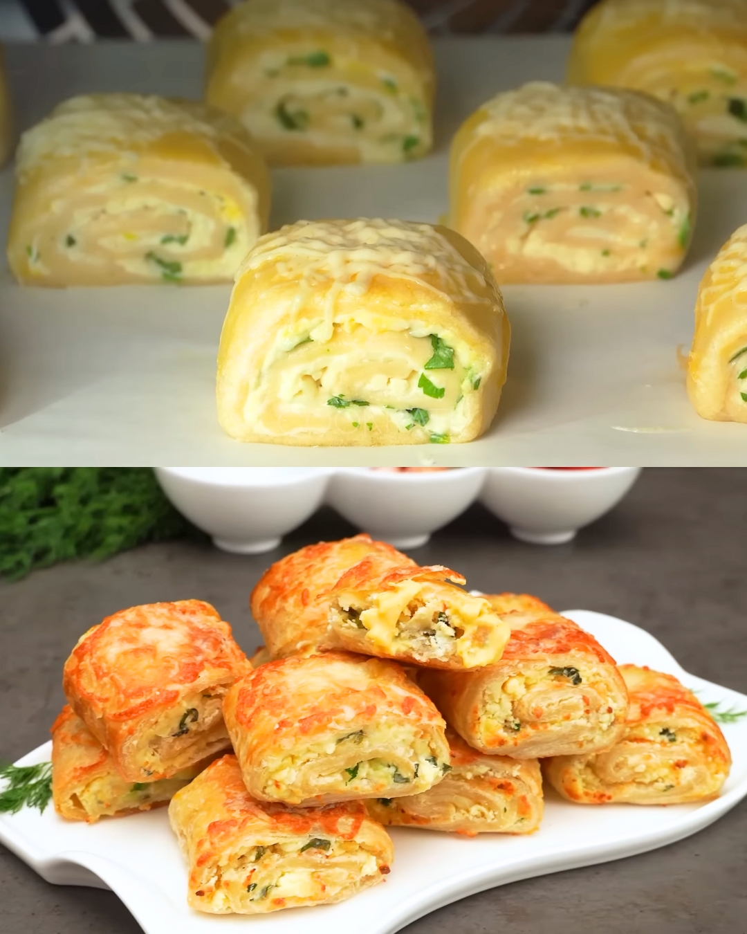 Puff Pastry Rolls with Cream Cheese