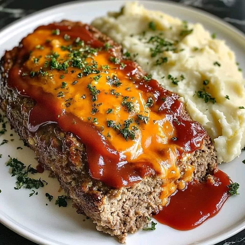 Ultimate Classic Meatloaf with Cheesy Mashed Potatoes