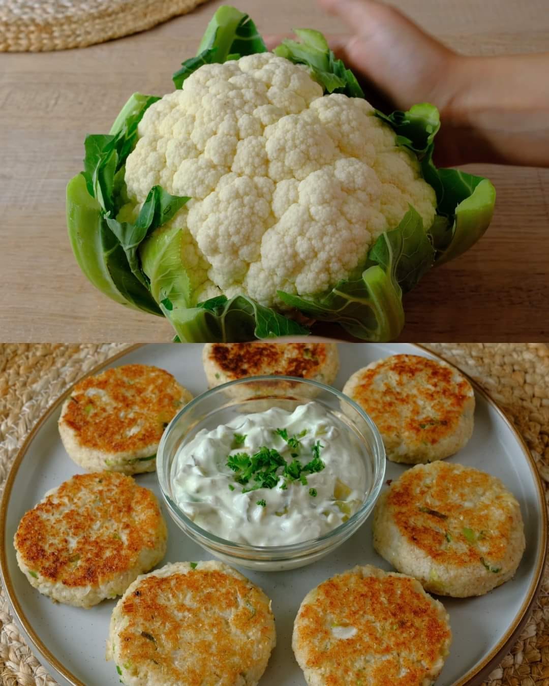 Cauliflower Patties with Vegan Tartar Sauce