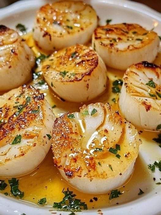 Garlic Butter Baked Scallops