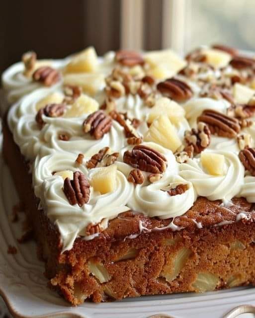 Tropical Pineapple Pecan Dream Cake