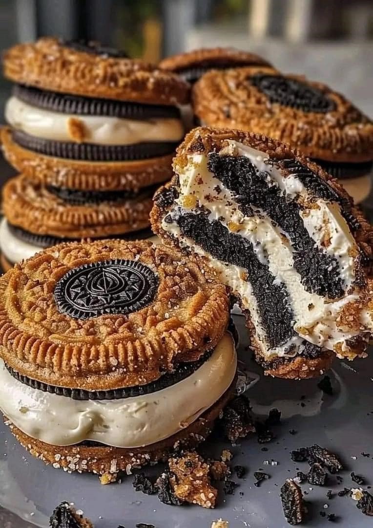 Oreo Cream Cheesecake Cookies & Cookies 