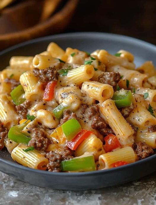 Philly Cheesesteak Pasta