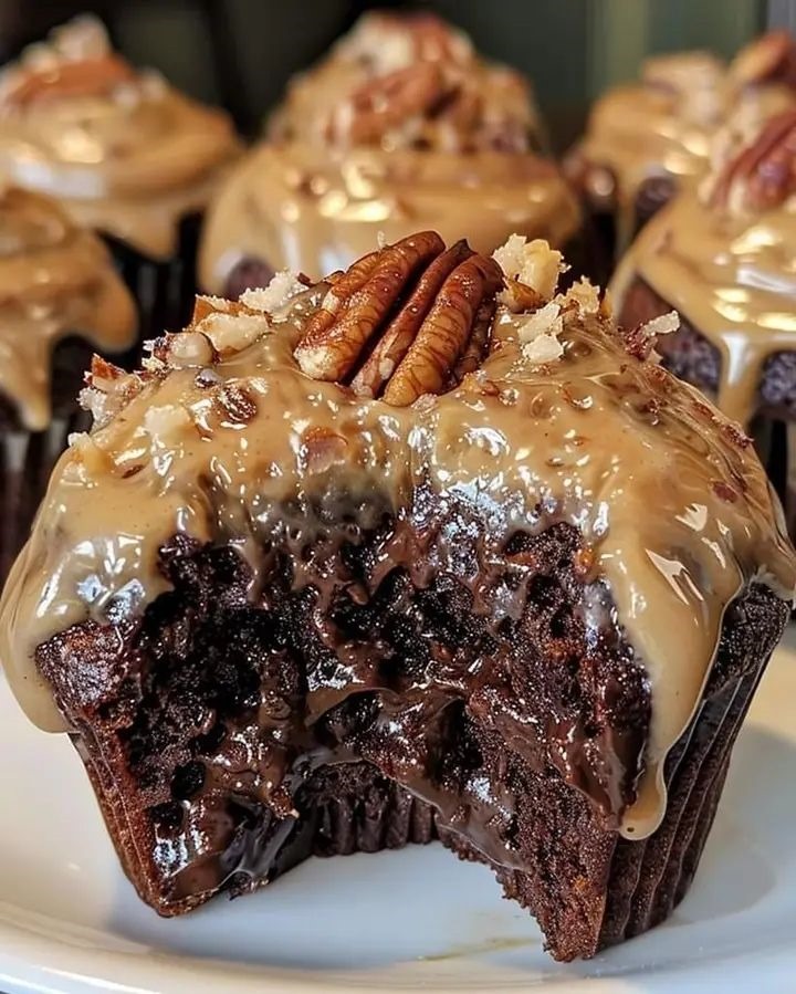 Mouth-Watering Irresistible German Chocolate Cupcakes