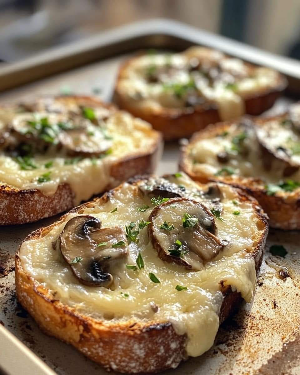 WOULD YOU EAT THIS FOUR CHEESE MUSHROOM TOASTS