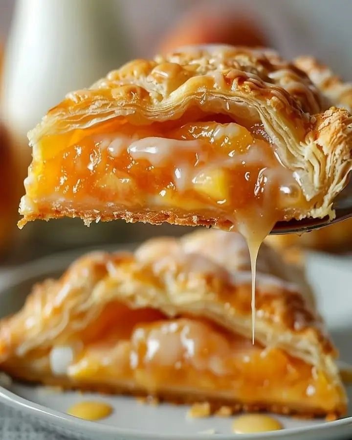 Easy Golden Peach Turnover