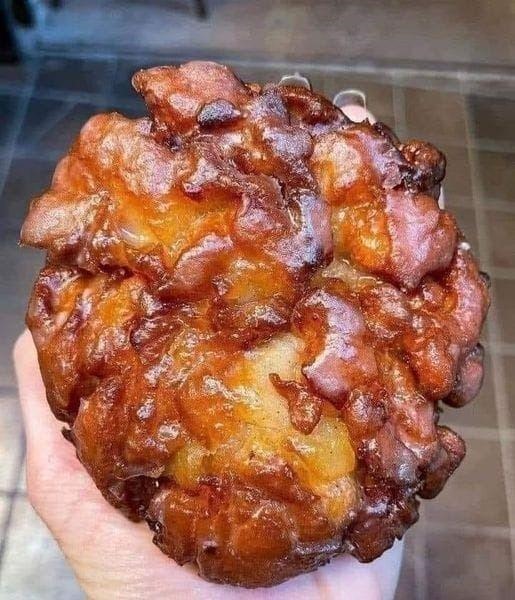 Homemade apple fritters.