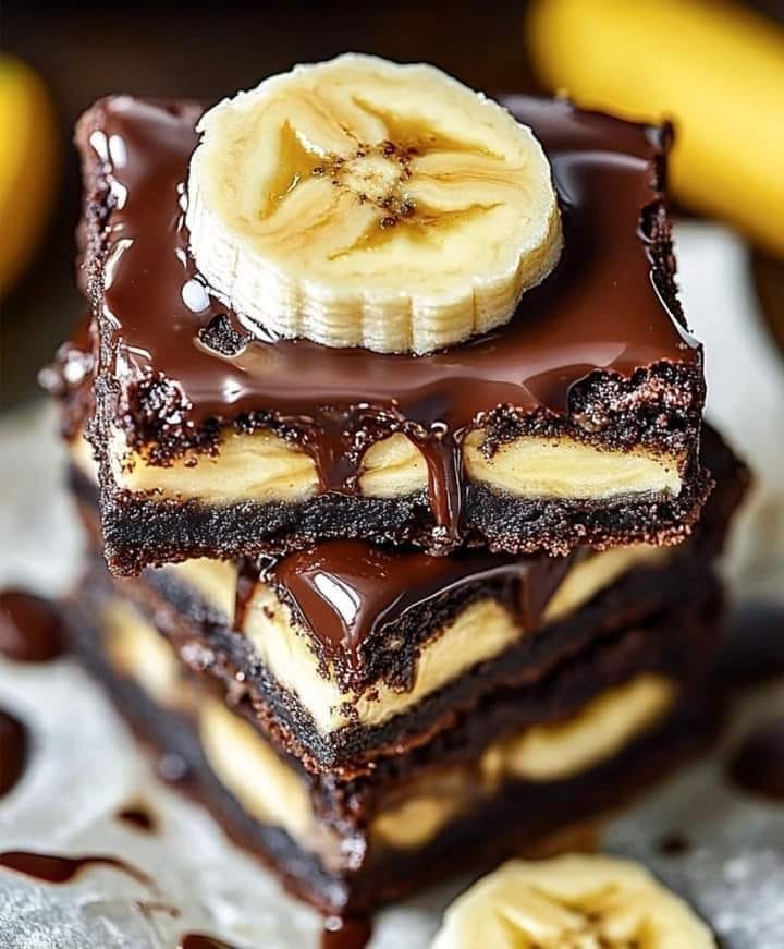 Chocolate Covered Banana Brownies