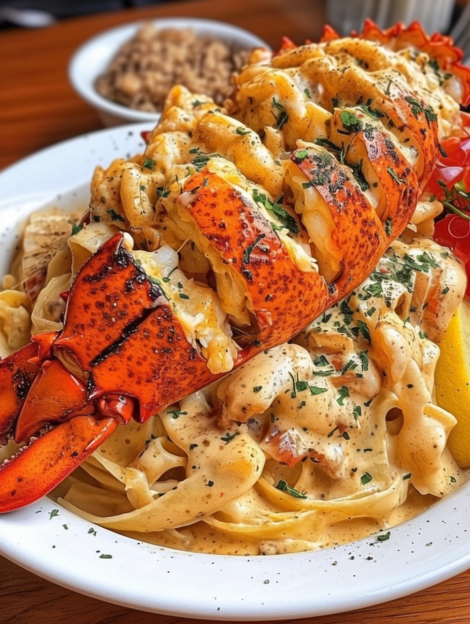 Cajun Lobster, Crab, and Salmon Alfredo