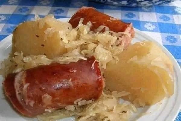 Polish Sausage Sauerkraut and Potatoes