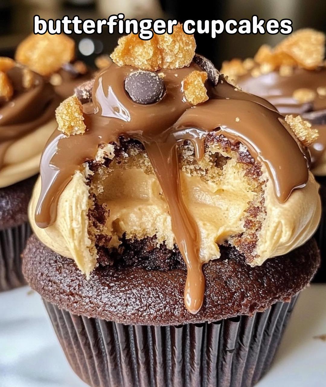 Irresistible Butterfinger Cupcakes