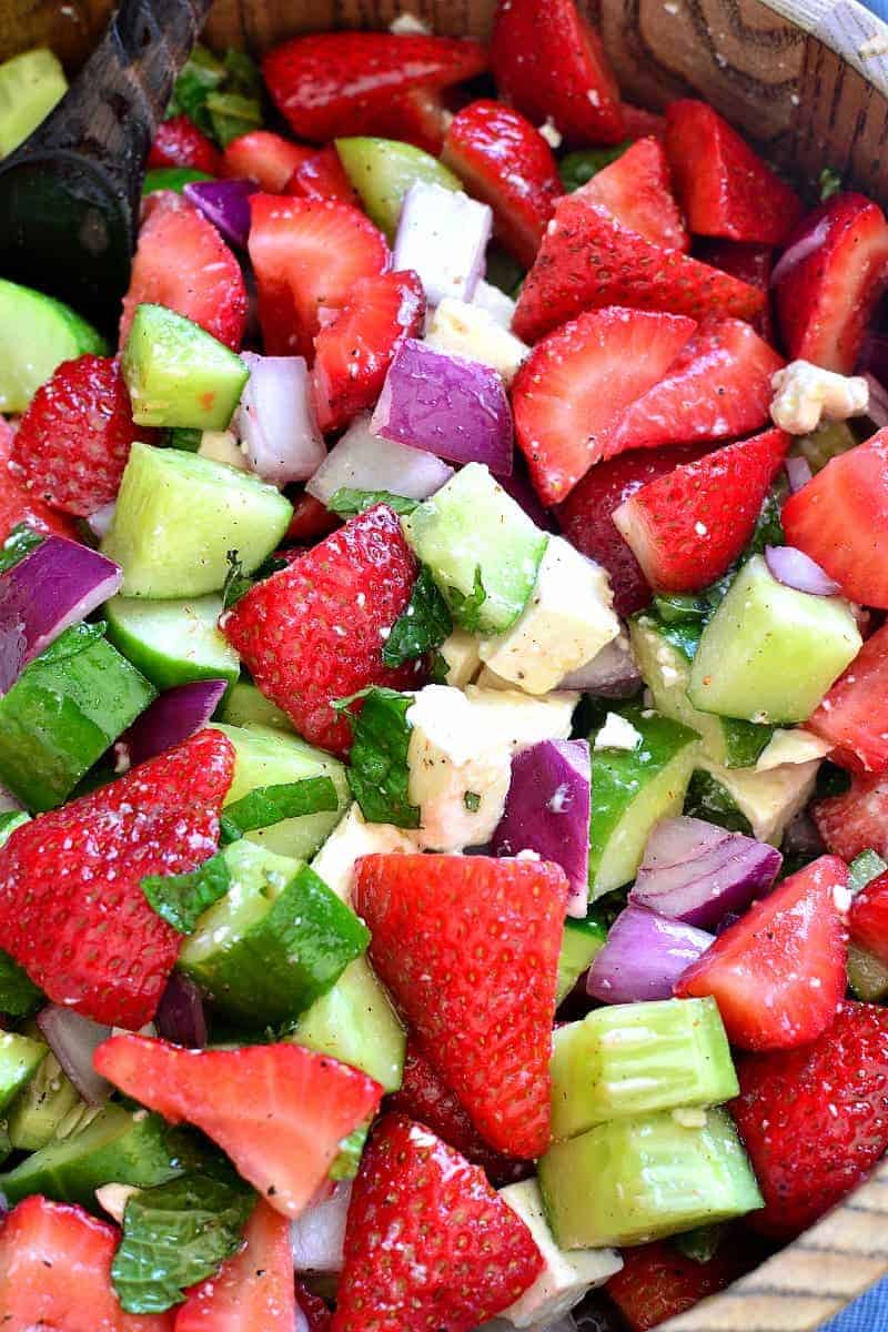 Strawberry Cucumber Salad