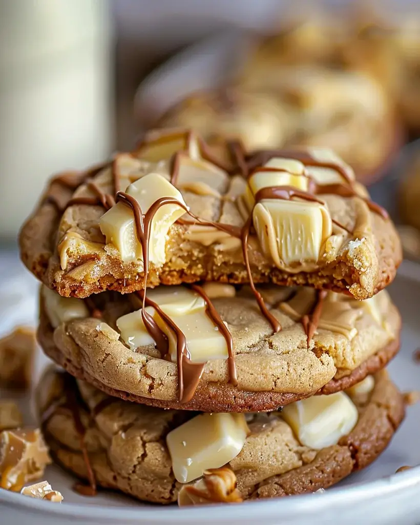 White Chocolate Caramel Cookies