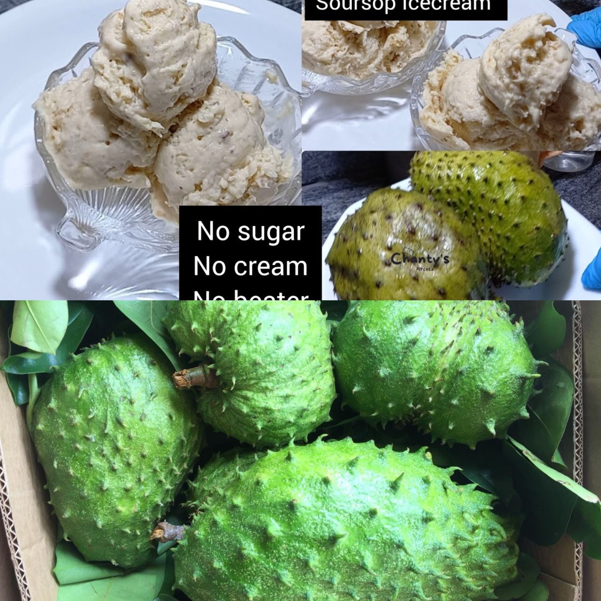 Healthy Homemade Soursop Ice Cream with Only 3 Ingredients (No Ice Cream Machine, No Cream, No Beater)