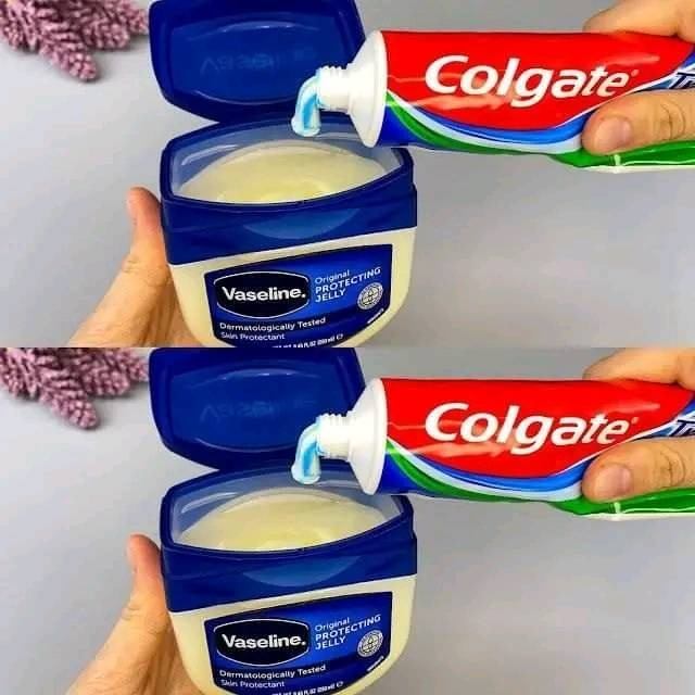 Mix toothpaste with Vaseline for unexpected benefits!