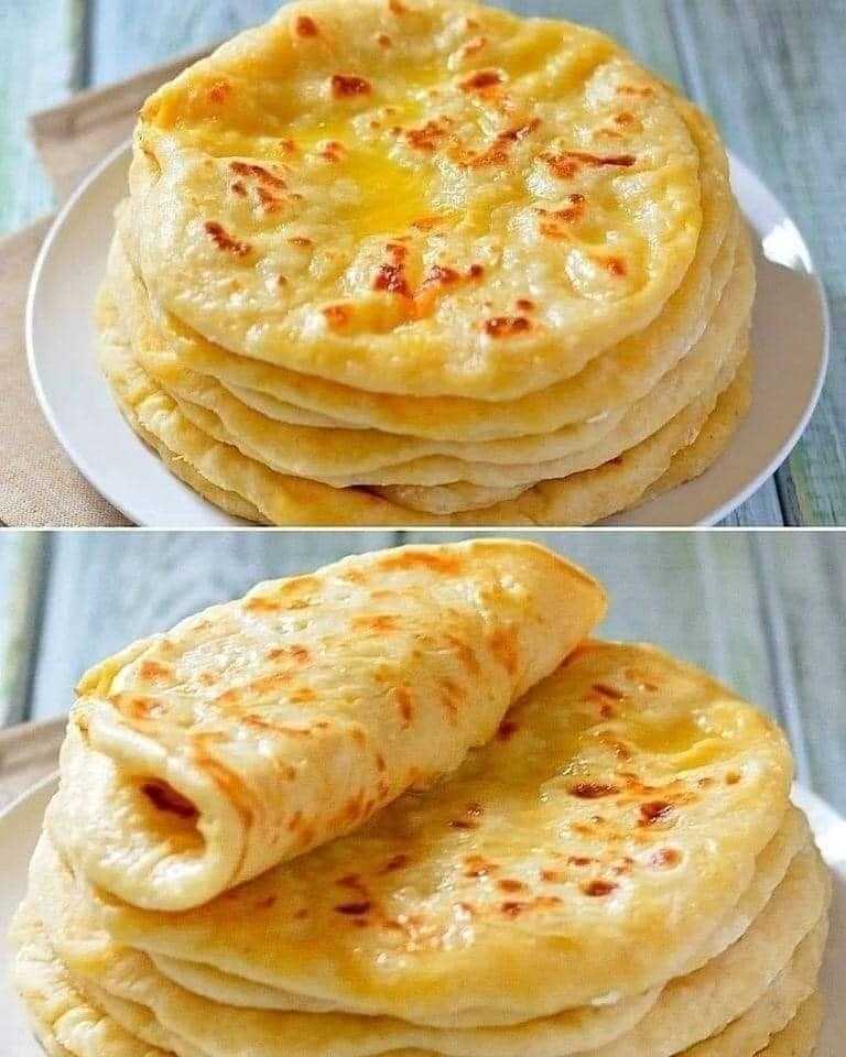 Flatbreads made at home with parsley and chili flakes.