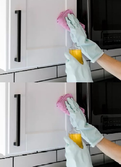 The genius tip for removing grease from kitchen cabinets