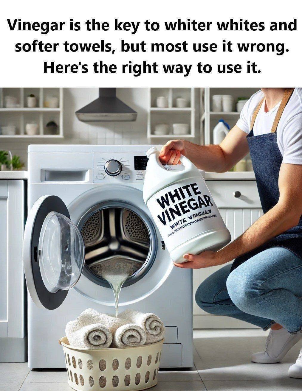 For this reason, you should add vinegar to the washing machine at least once a month.