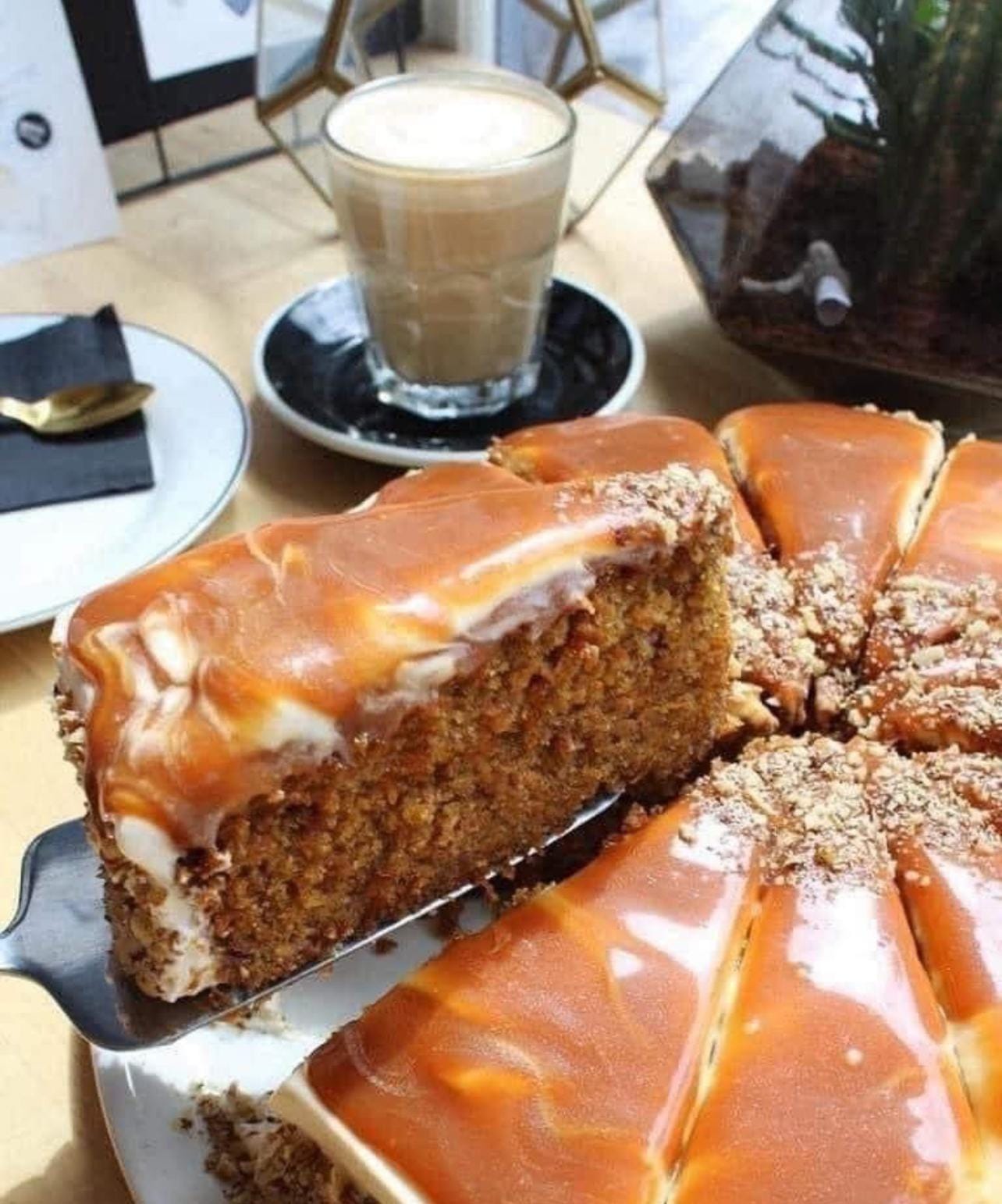 Southern Pecan Caramel Cake