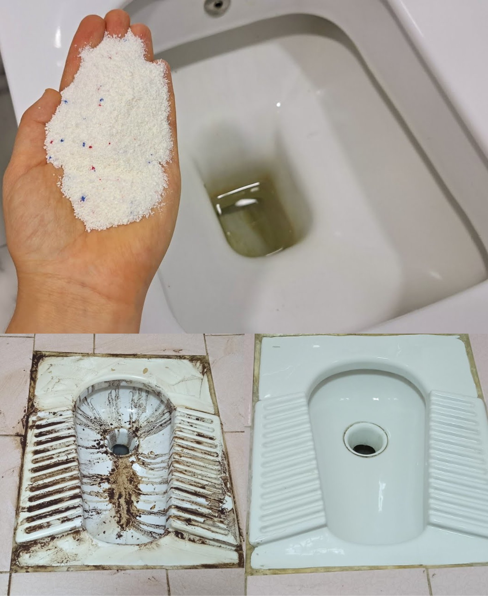 Cleaning the toilet: since I discovered this method, they are always white and shiny! I no longer use chemicals!