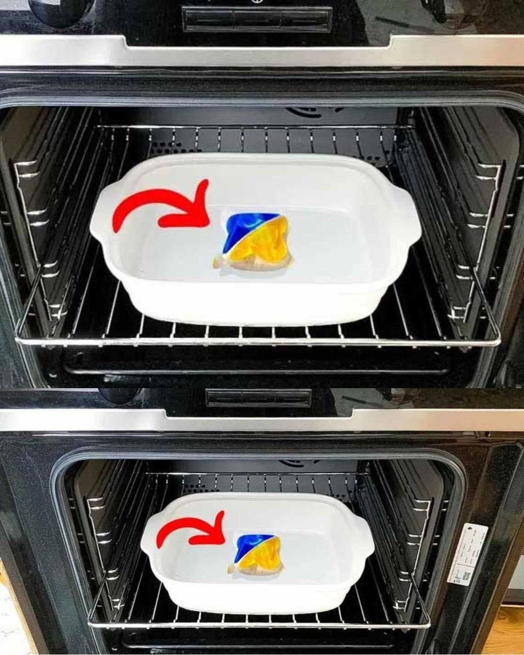 The trick to cleaning the oven “effortlessly”. Even the burned fat disappears