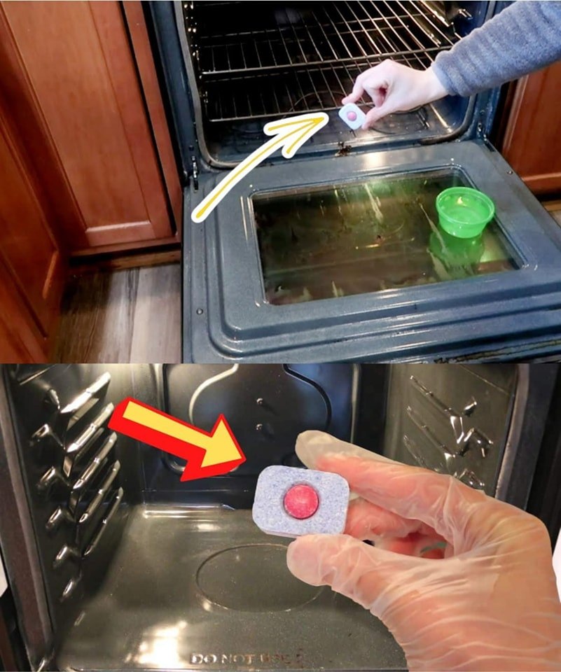 Dishwasher tablet: a brilliant tip to clean your oven and make it look like new again