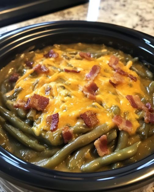 Green, bean, and supremely Amish, this casserole is the talk of every potluck!