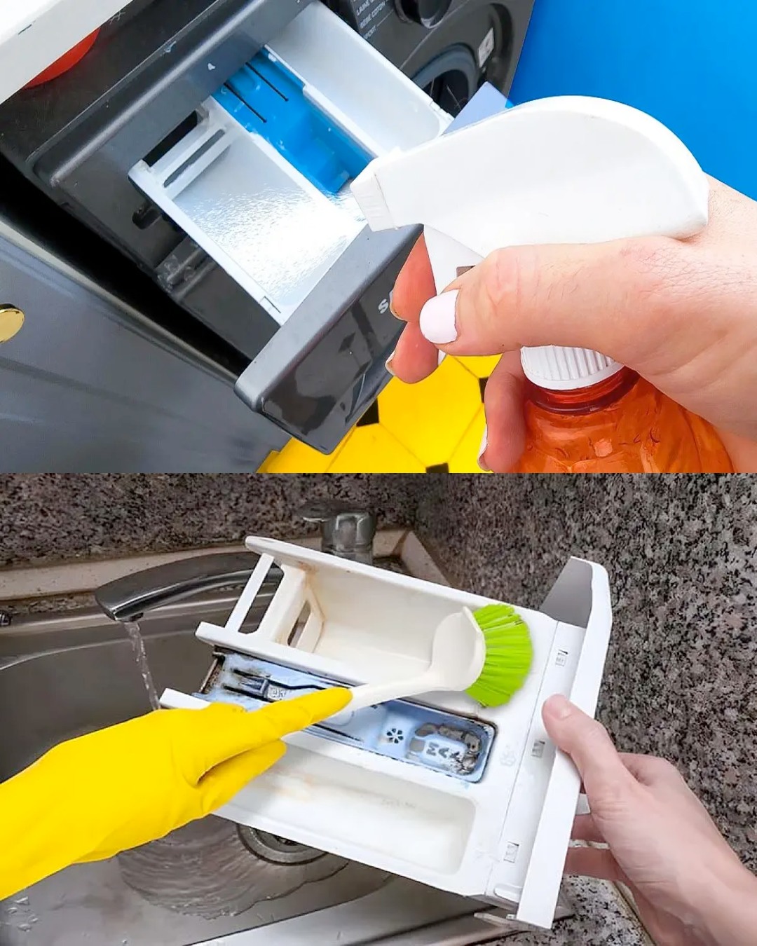 The genius trick to clean the washing machine drawer: like new it will be rid of mold