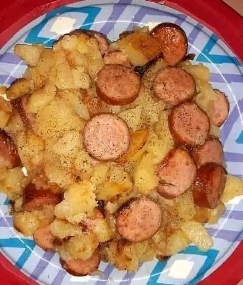 Fried Potatoes Onions & Smoked Polish Sausage