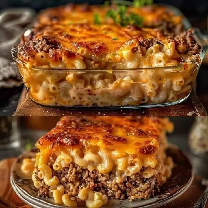 Cheesy Beef and Macaroni Casserole Recipe