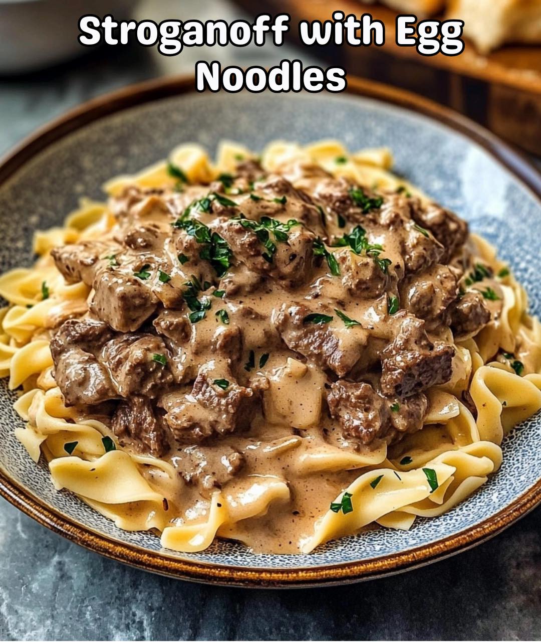 Stroganoff with Egg Noodles