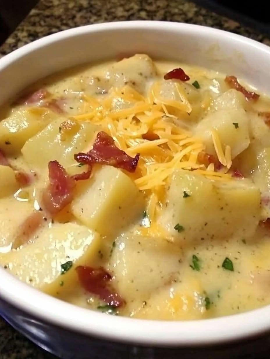 Creamy Potato, Ham, and Cheese Soup