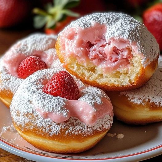 Strawberry Cream Filled Donut: The Perfect Bite of Sweetness!