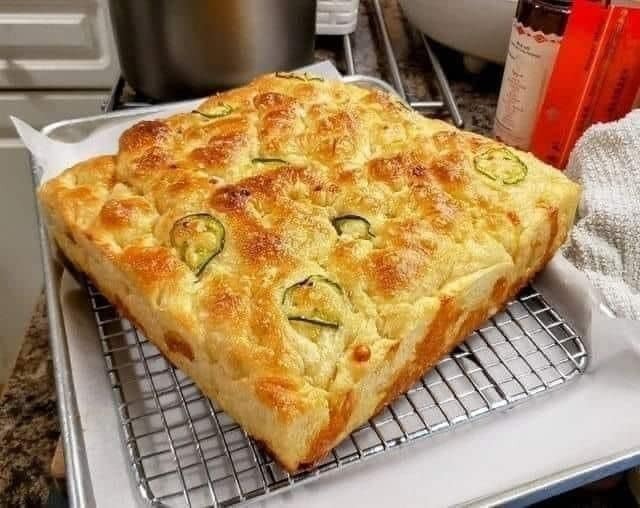 Cheddar and Jalapeño Focaccia