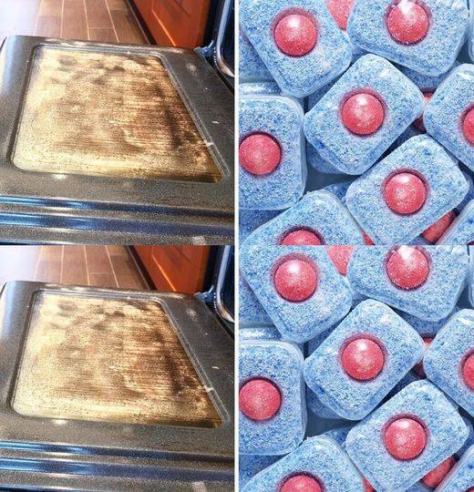 Dishwasher tablets can actually clean the oven