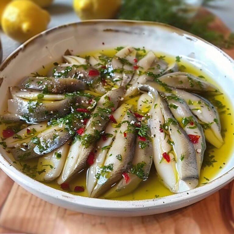 Neapolitan recipe for marinated anchovies